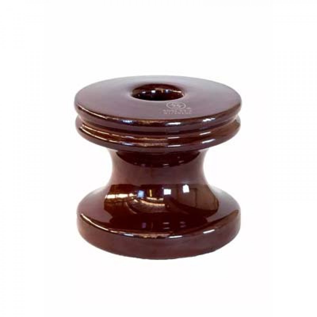 Aislador de porcelana tipo carrete